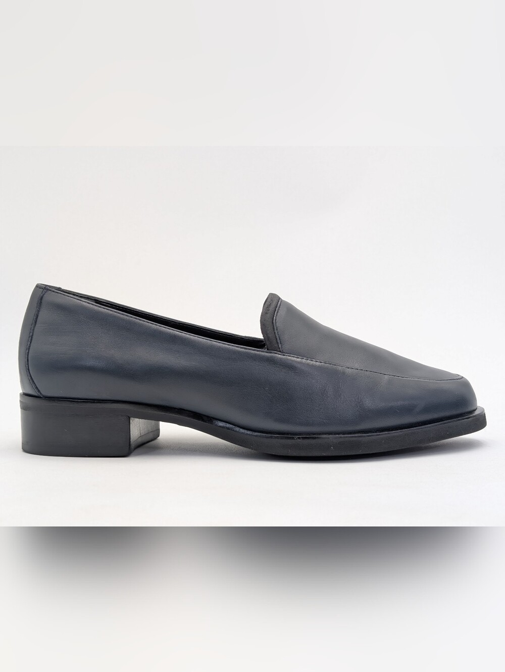 Rockport Sz 6 Women Black Leather Block Heel Loafers Ergonomic Cushioning Insole - Picture 3 of 17